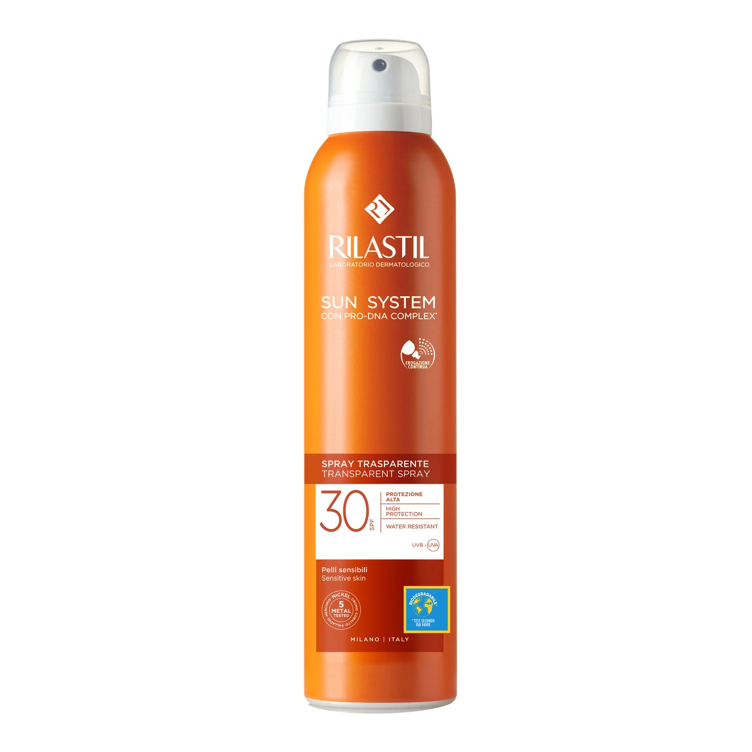 Rilastil Sun System SPF30 TRANSPARENT SPRAY WET SKIN Protezione Solare Alta 200 ml