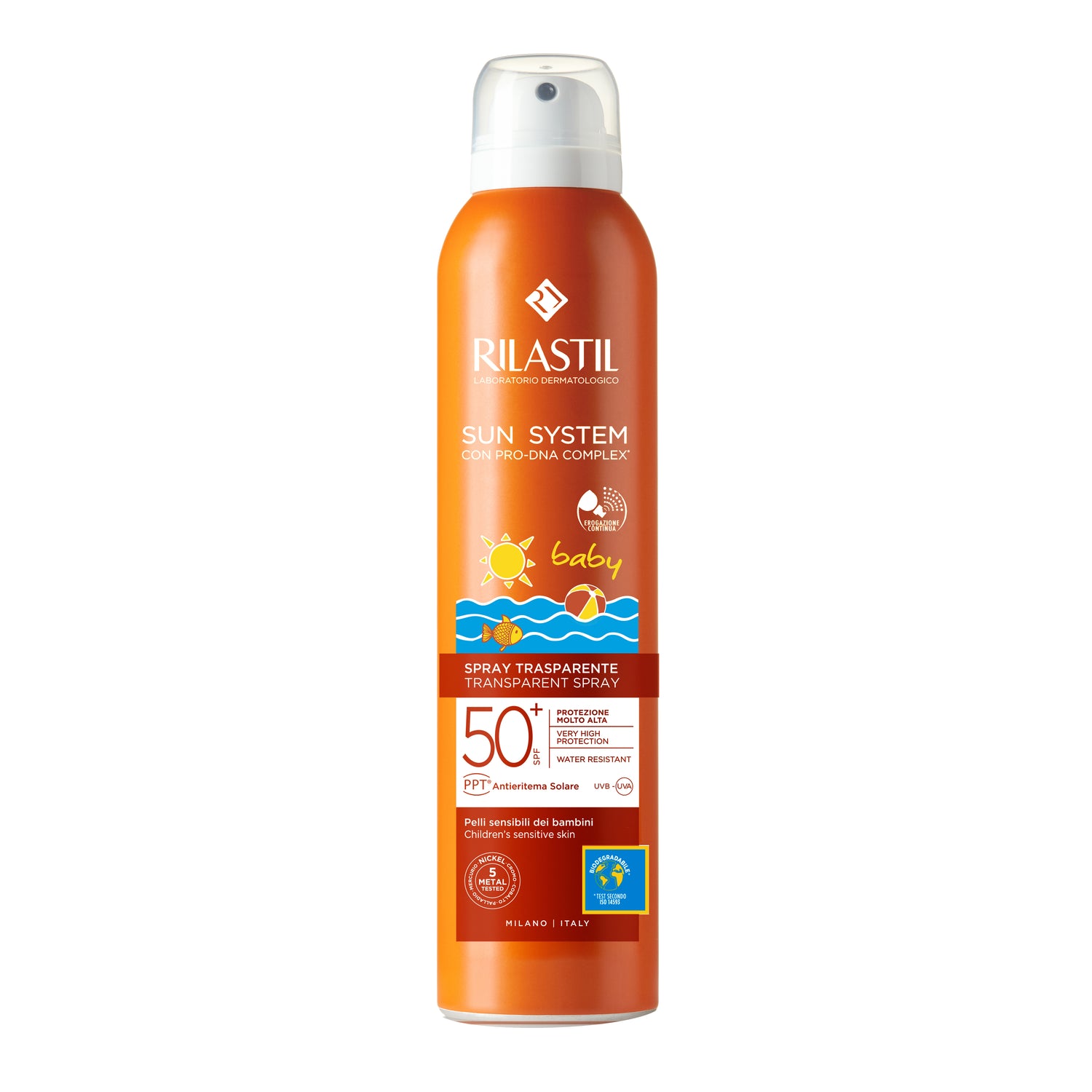 Rilastil Sun System Baby Spf 50+ Spray Transparent Protezione Molto Alta 200 Ml