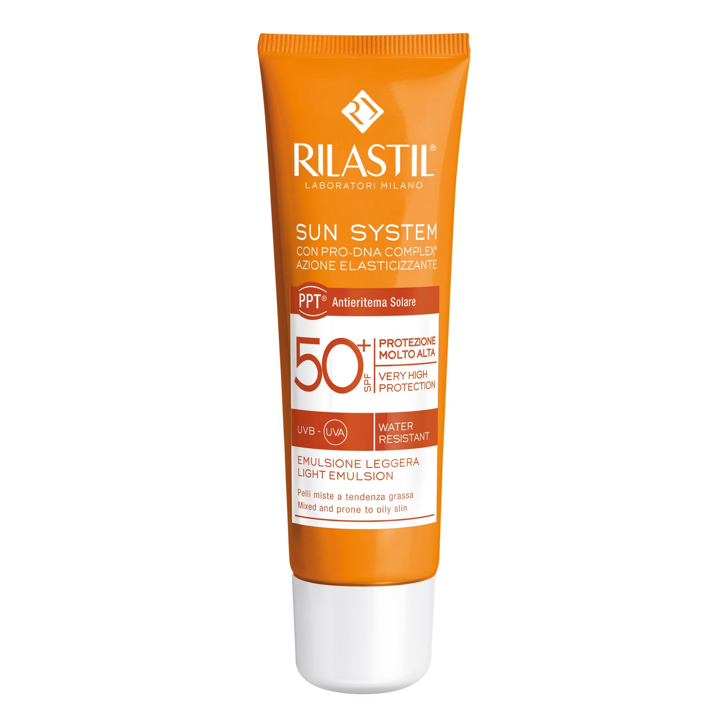 Rilastil Sun System SPF50+ Emulsione Solare Viso Pelle Mista / Grassa Protezione Molto Alta 50 ml