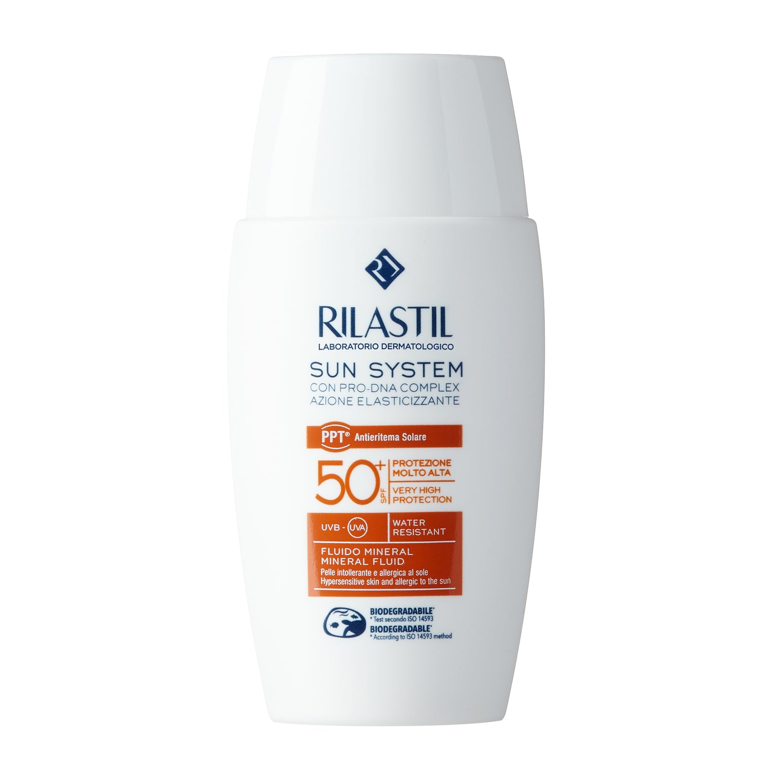 Rilastil Sun System SPF50+ Fluido Mineral Emulsione Solare Viso Protezione Molto Alta 50 ml