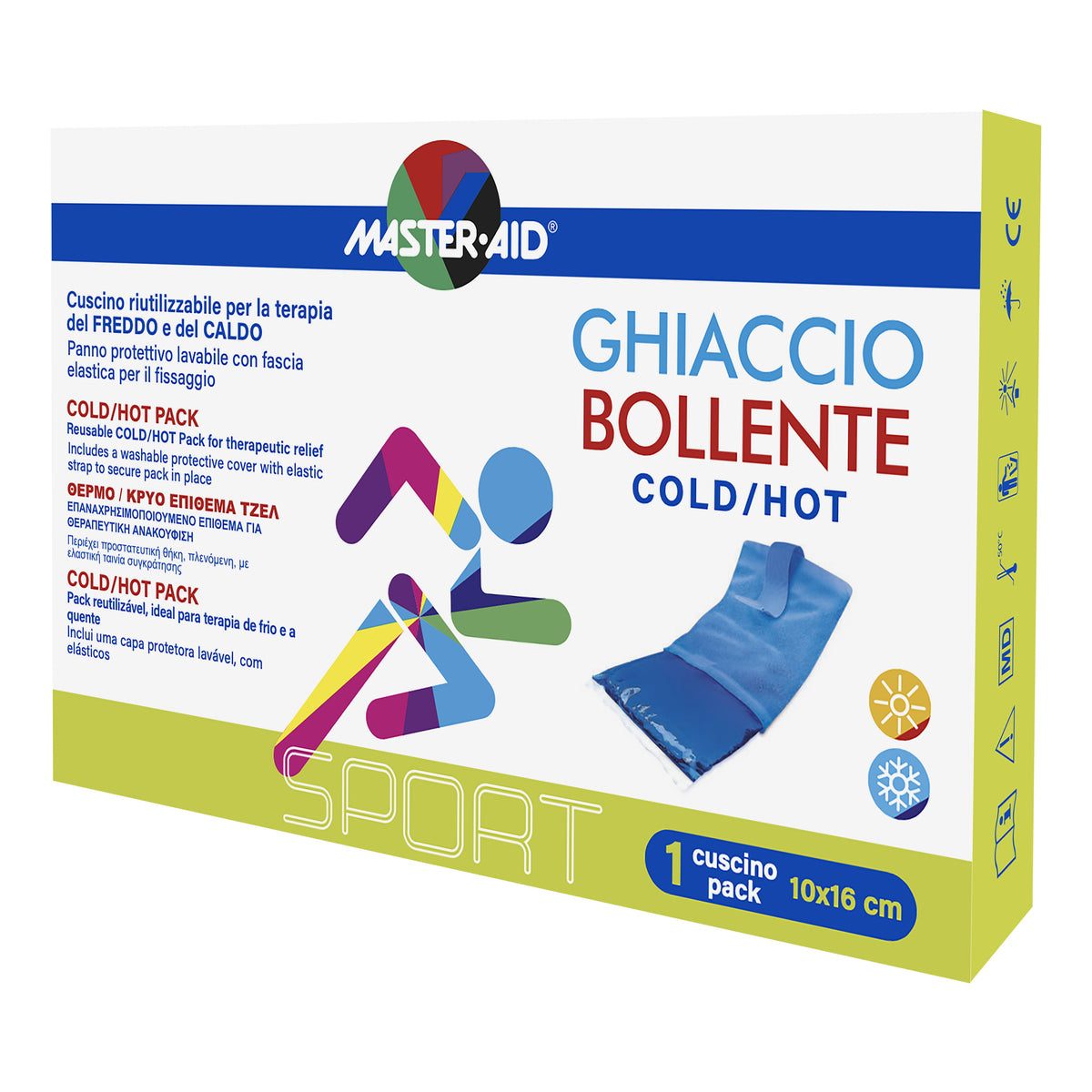 Master Aid Sport Cuscinetto Ghiaccio / Bollente 10 X 16cm  