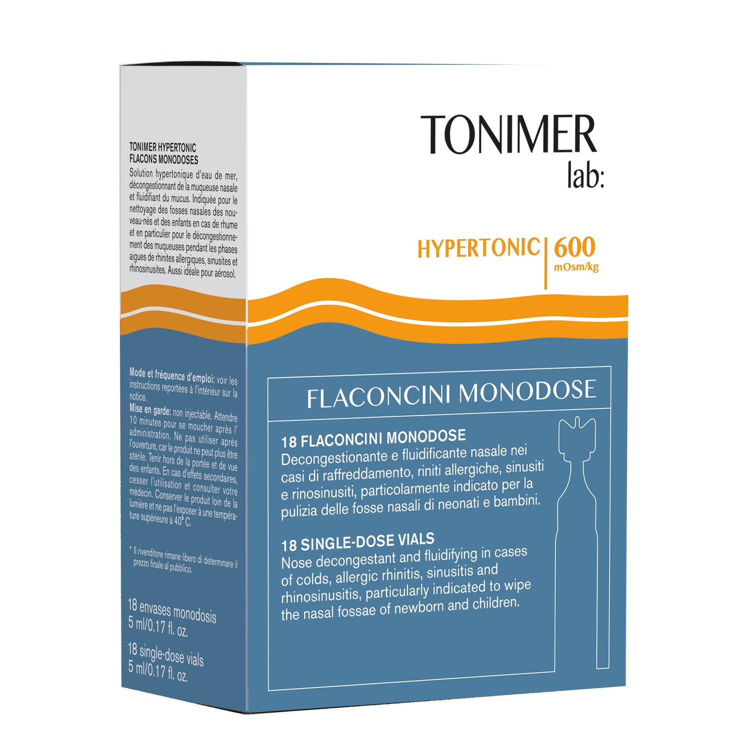 Tonimer Lab Hypertonic - Soluzione Ipertonica Sterile 18 Flaconcini Monodose