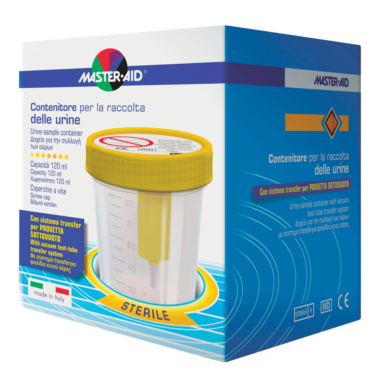 Master Aid Contenitore Urine Provetta Sottovuoto 10ml