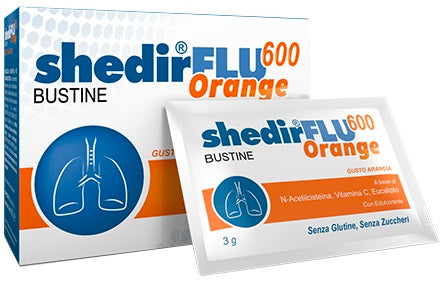 Shedirflu 600 Orange Integratore Alimentare Tosse Mucolitico 20 Bustine