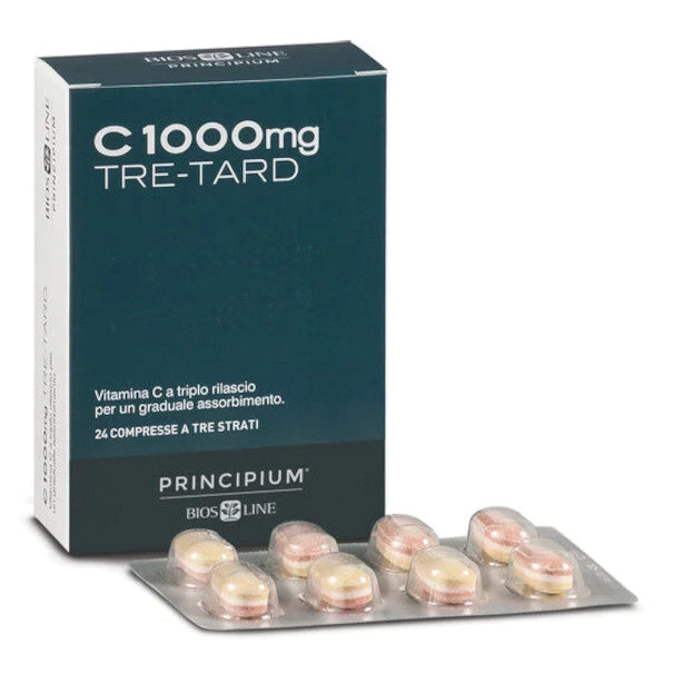 Principium C 1000 Tre-Tard | Vitamina C Rilascio Controllato | 24 Compresse  