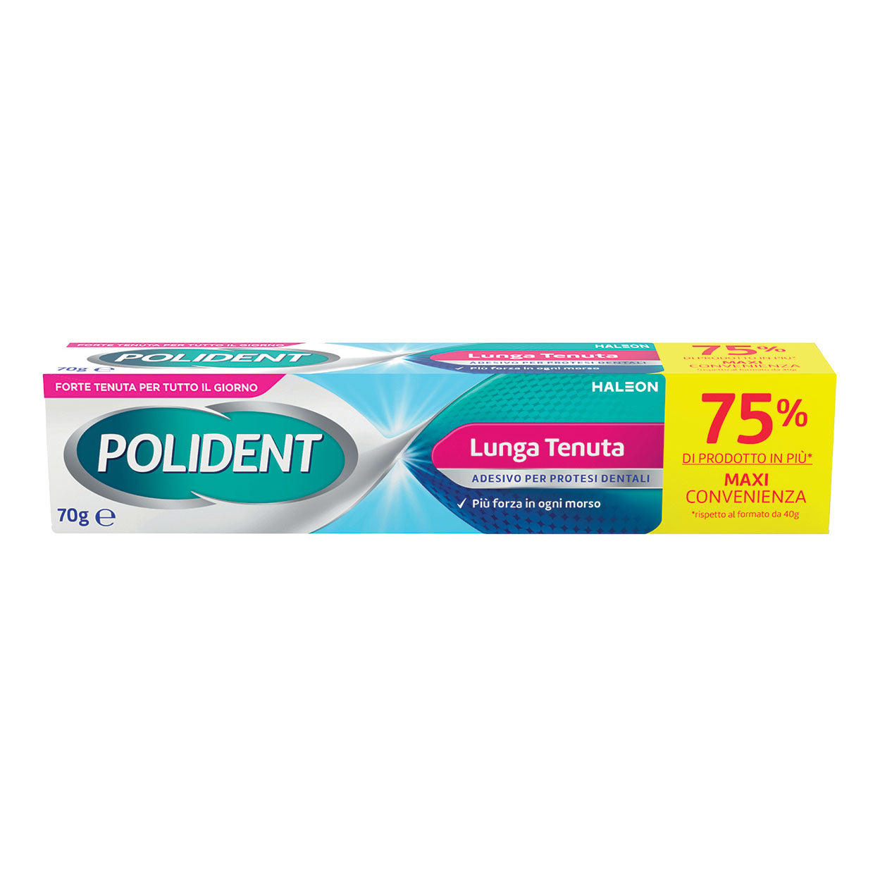 Polident Lunga Tenuta | Crema Adesiva Dentiera Alito Fresco | 70 g