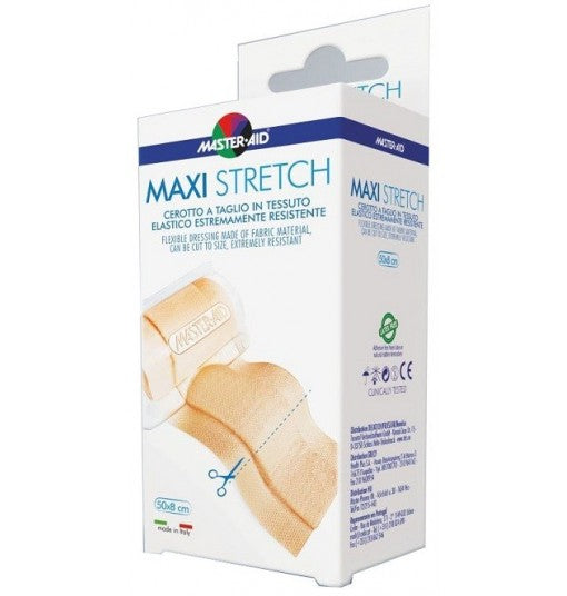 Master Aid Maxi Stretch | Cerotto Elastico Ipoallergenico Tagliabile | 50x8cm  