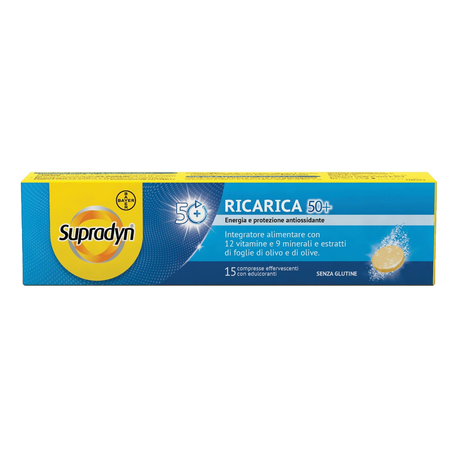 Supradyn Ricarica 50+ Anni Integratore Di Vitamine E Minerali Con Polifenoli 15 Compresse Effervescenti
