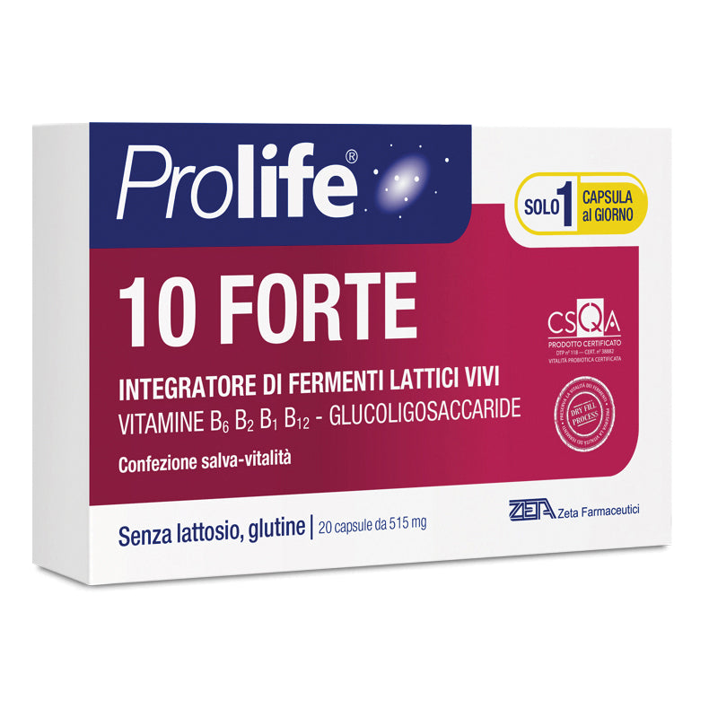 Prolife 10 Forte - Integratore Di Fermenti Lattici 20 Capsule