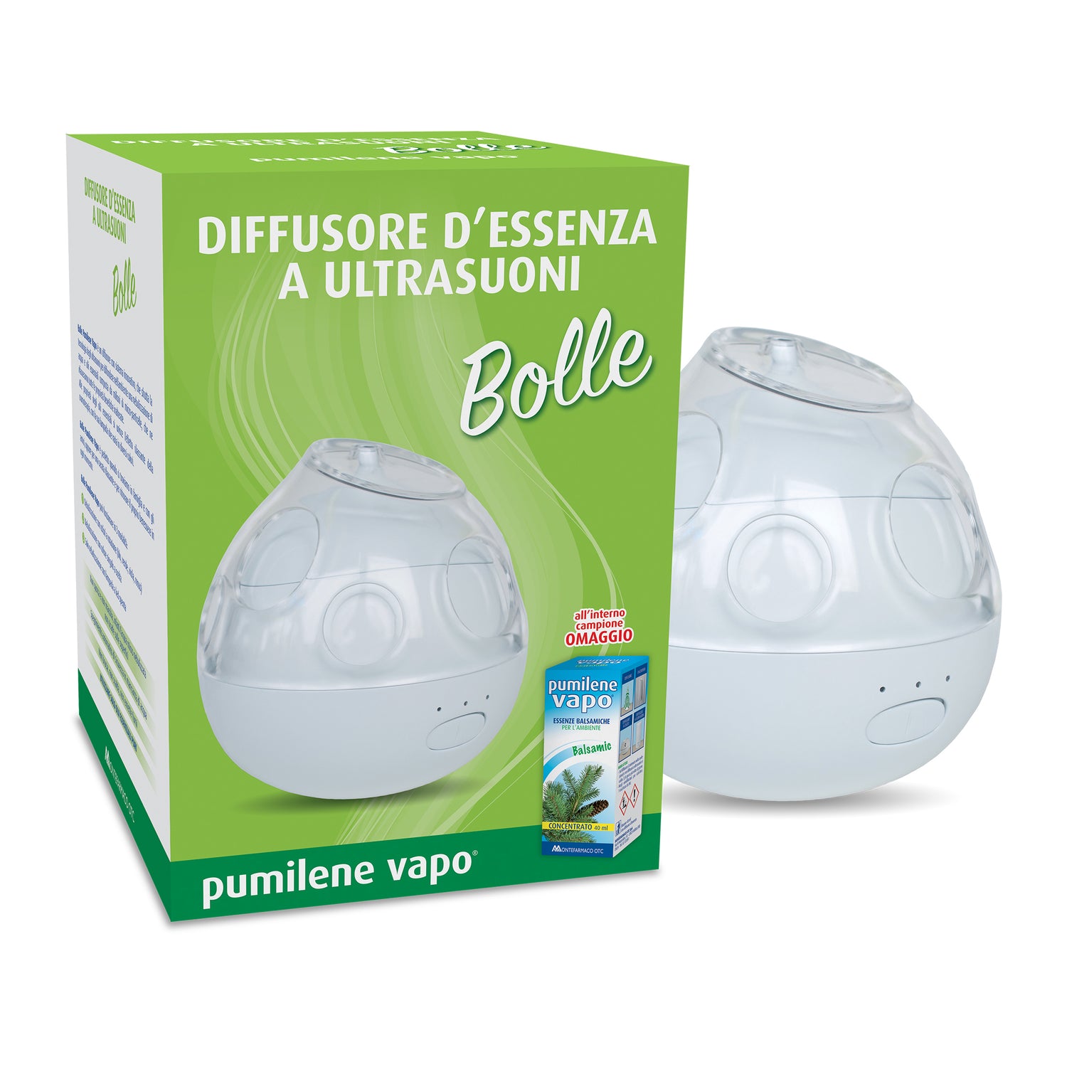 Pumilene Vapo Bolle Diffusore Lampada Essenza Ad Ultrasuoni