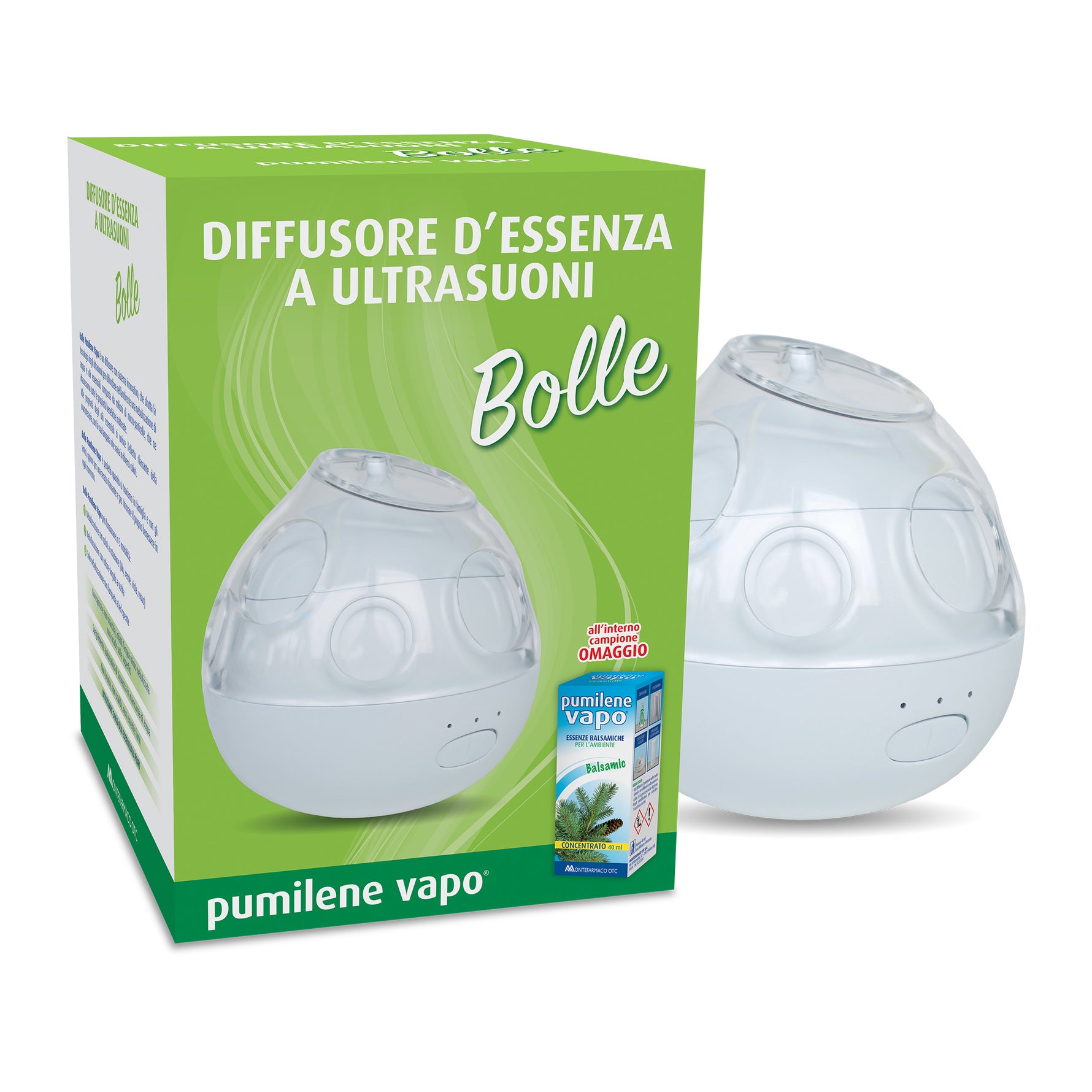 Pumilene Vapo Bolle Diffusore Lampada Essenza Ad Ultrasuoni

