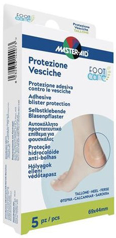 Master Aid Foot Care Vesciche Protezione Tallone 69x44mm 5 Pezzi