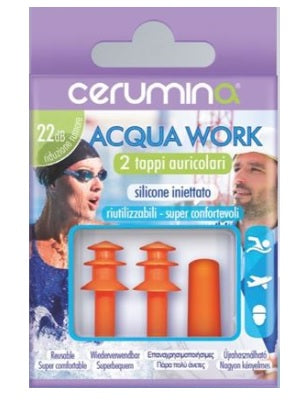 Cerumina Tappi Auricolari Acqua Work Barriera Meccanica Contro Acqua E Rumore 2 Pezzi