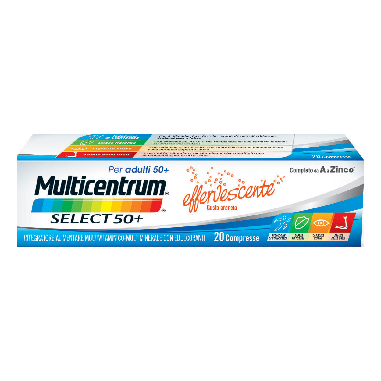 Multicentrum Select 50+ Effervescente | Integratore Multivitaminico | 20 Compresse
