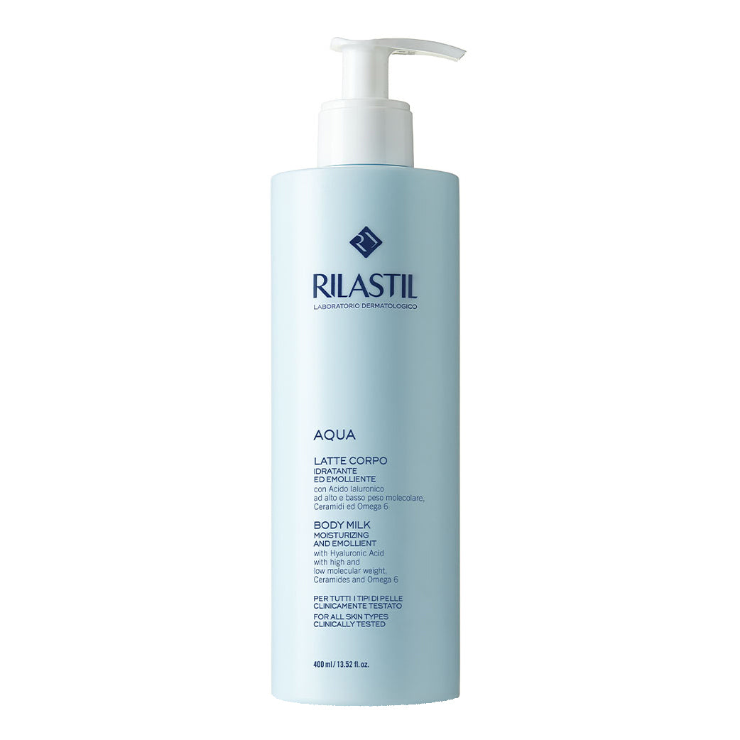 Rilastil Aqua Latte Corpo Idratante Emolliente Con Acido Ialuronco 400 ml
