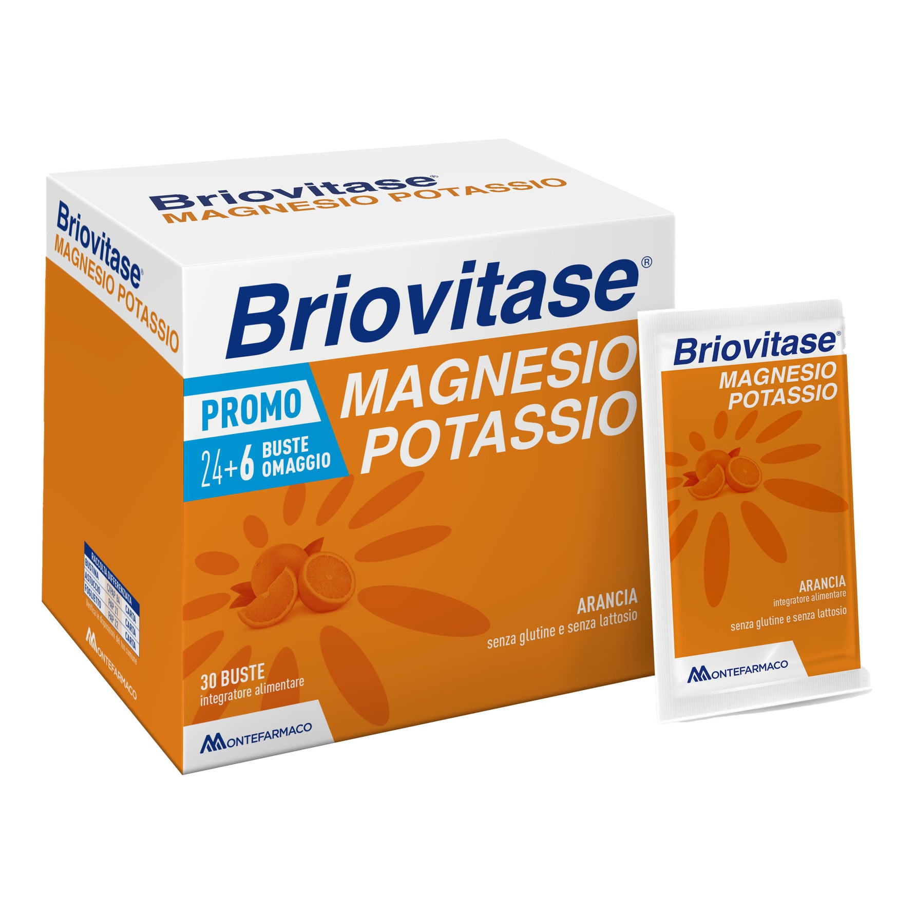 Briovitase Orange Integratore Di Magnesio E Potassio Gusto Arancia Rossa Di Sicilia 30 Bustine
