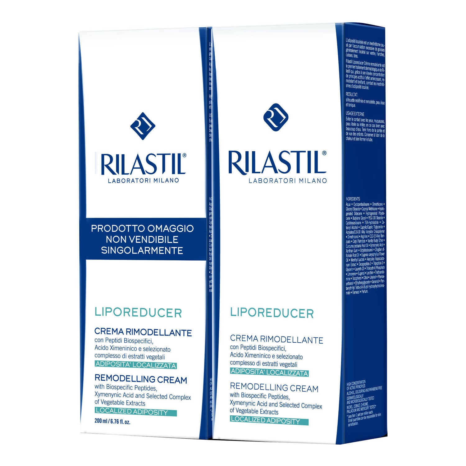 Rilastil Liporeducer Crema Emoliente Bipack 200ml + 200ml Omaggio