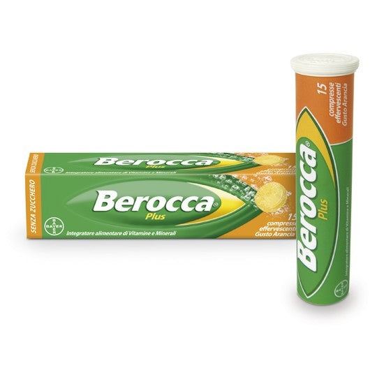 Berocca Plus 15 Compresse Effervescenti Gusto Arancia