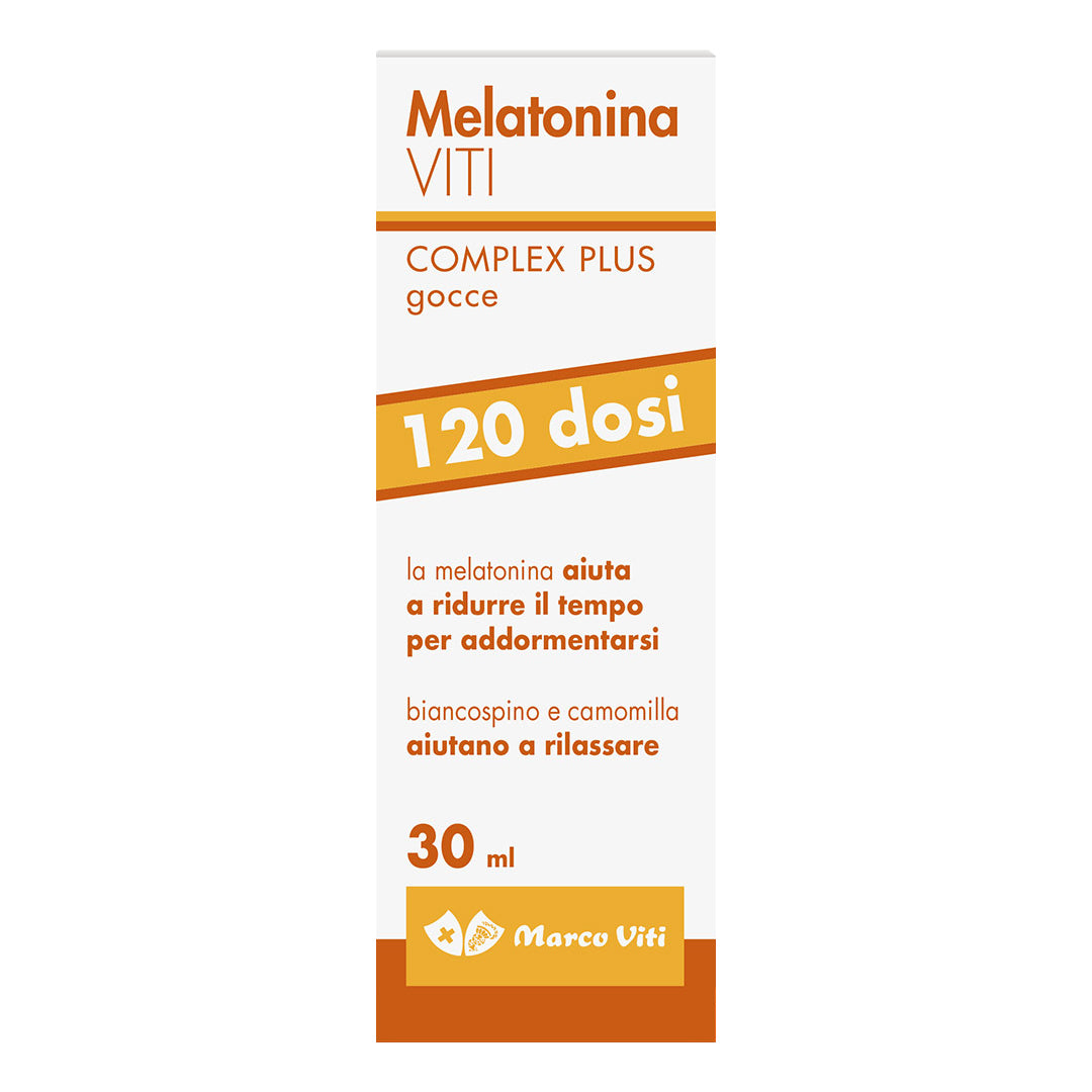 Marco Viti Melatonina Complex Plus Gocce | Integratore Sonno Biancospino Camomilla | 30 ml