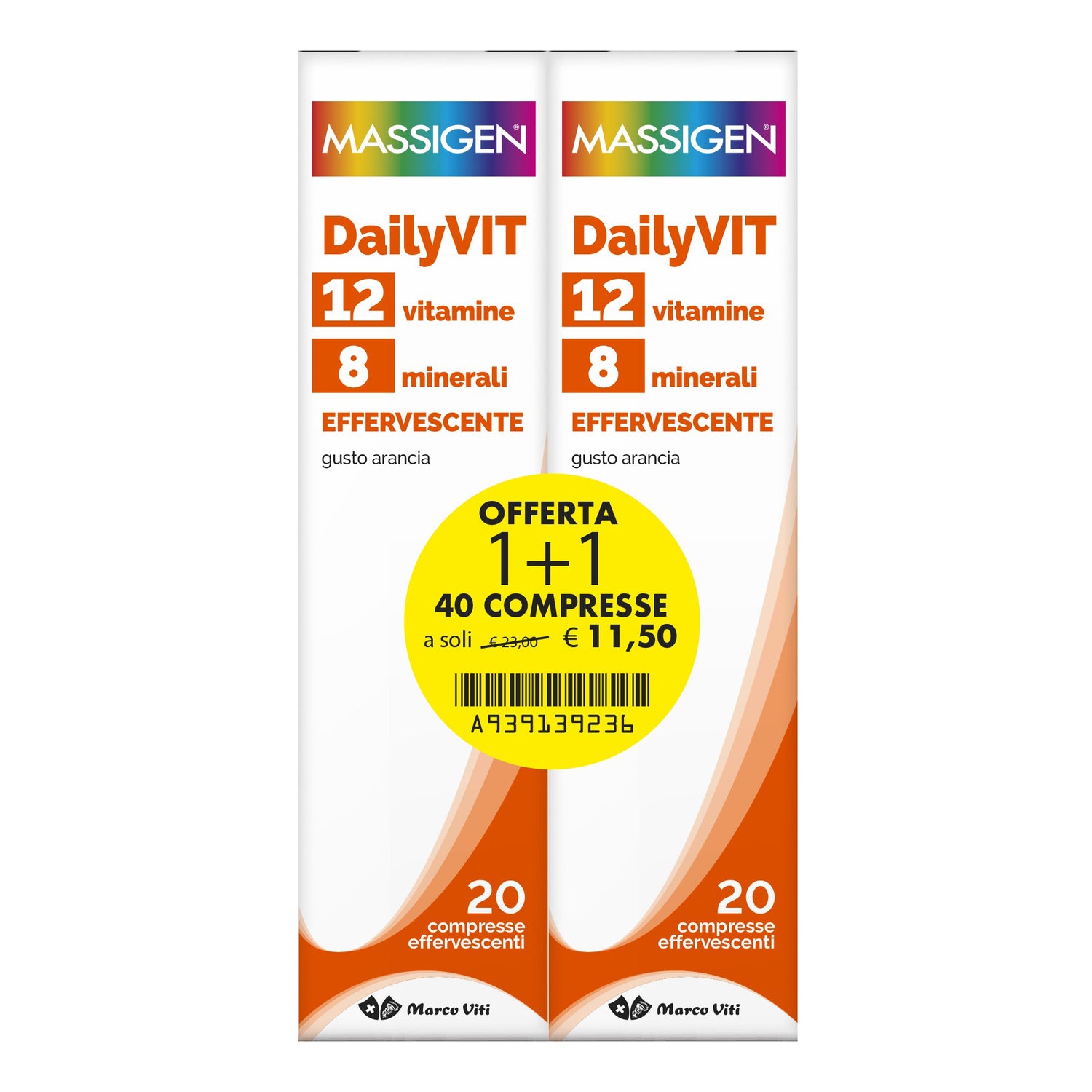 Massigen Dailyvit+ 20 Compresse Effervescenti + 20 Omaggio