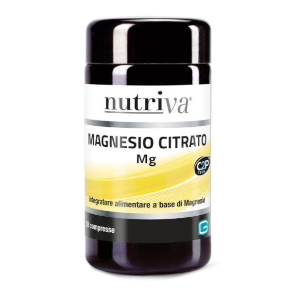 Nutriva Magnesio Citrato | Integratore Magnesio Alta Biodisponibilità | 50 Compresse

