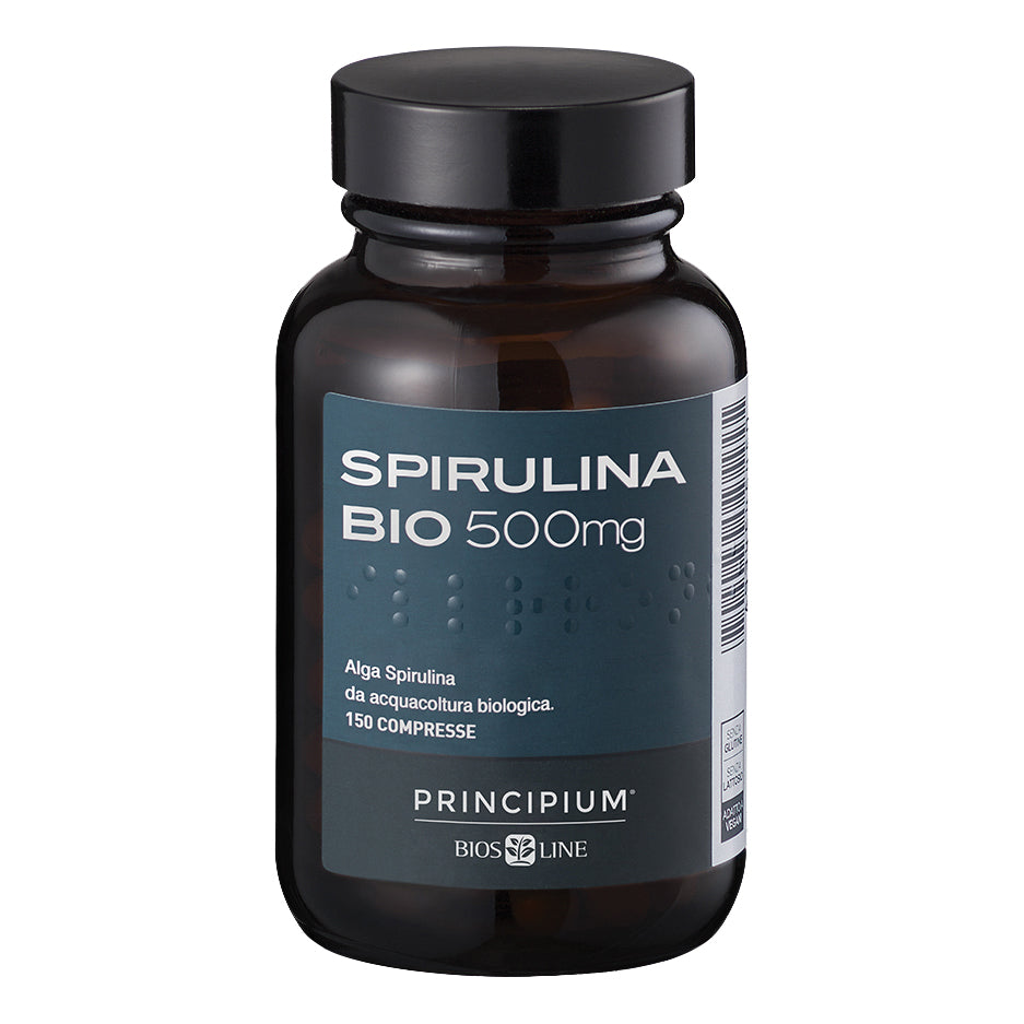 Principium Spirulina Bio 500 mg | Alga Biologica Pura | 150 Compresse  