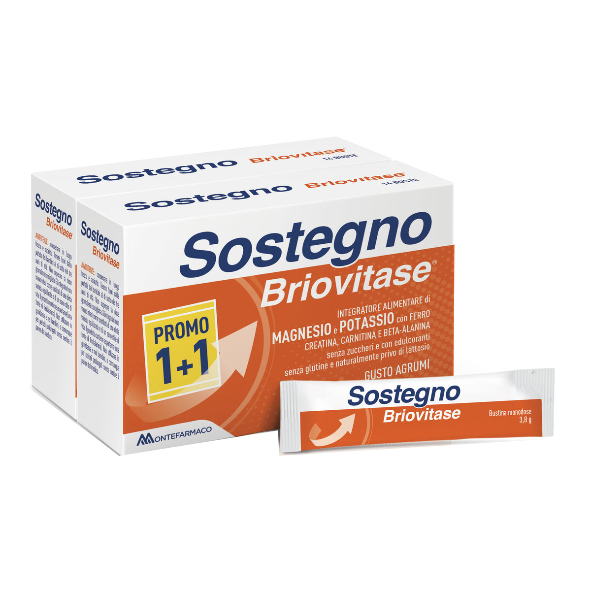 Briovitase Sostegno Gusto Arancia Bipack 14+14 Buste Omaggio  