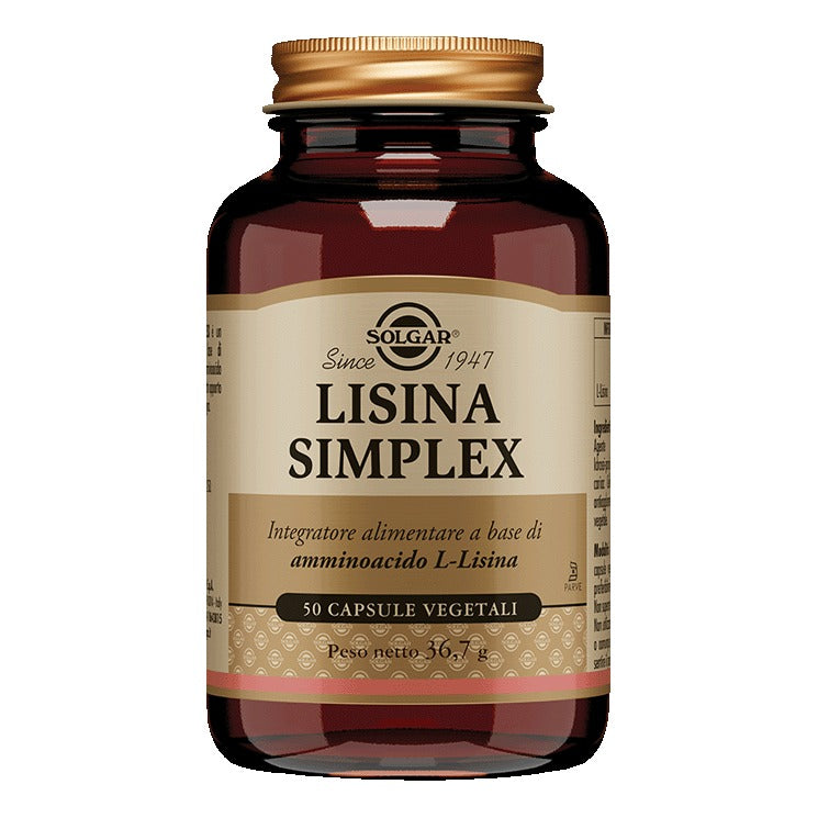 Solgar - Lisina Simplex 50 Capsule Vegetali