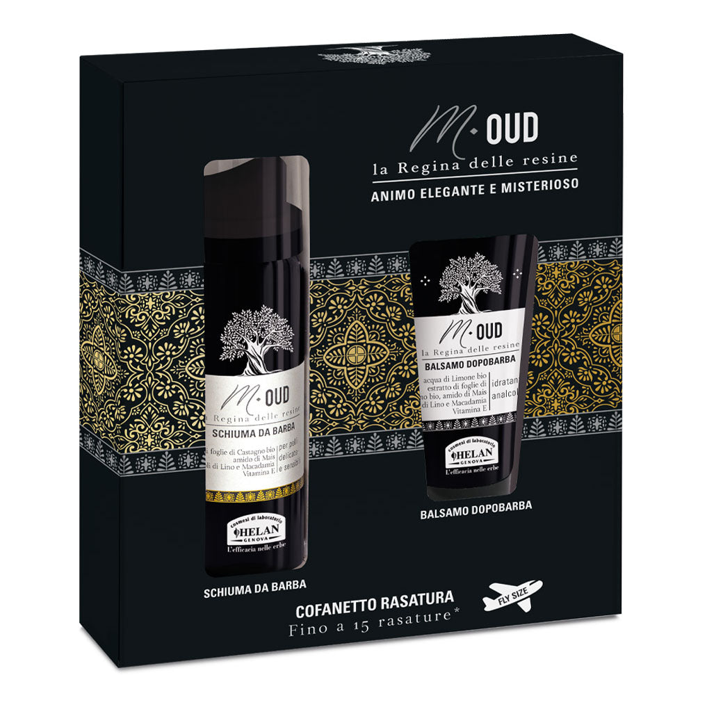 M-OUD Helan | Cofanetto Rasatura Schiuma e Balsamo Dopobarba
