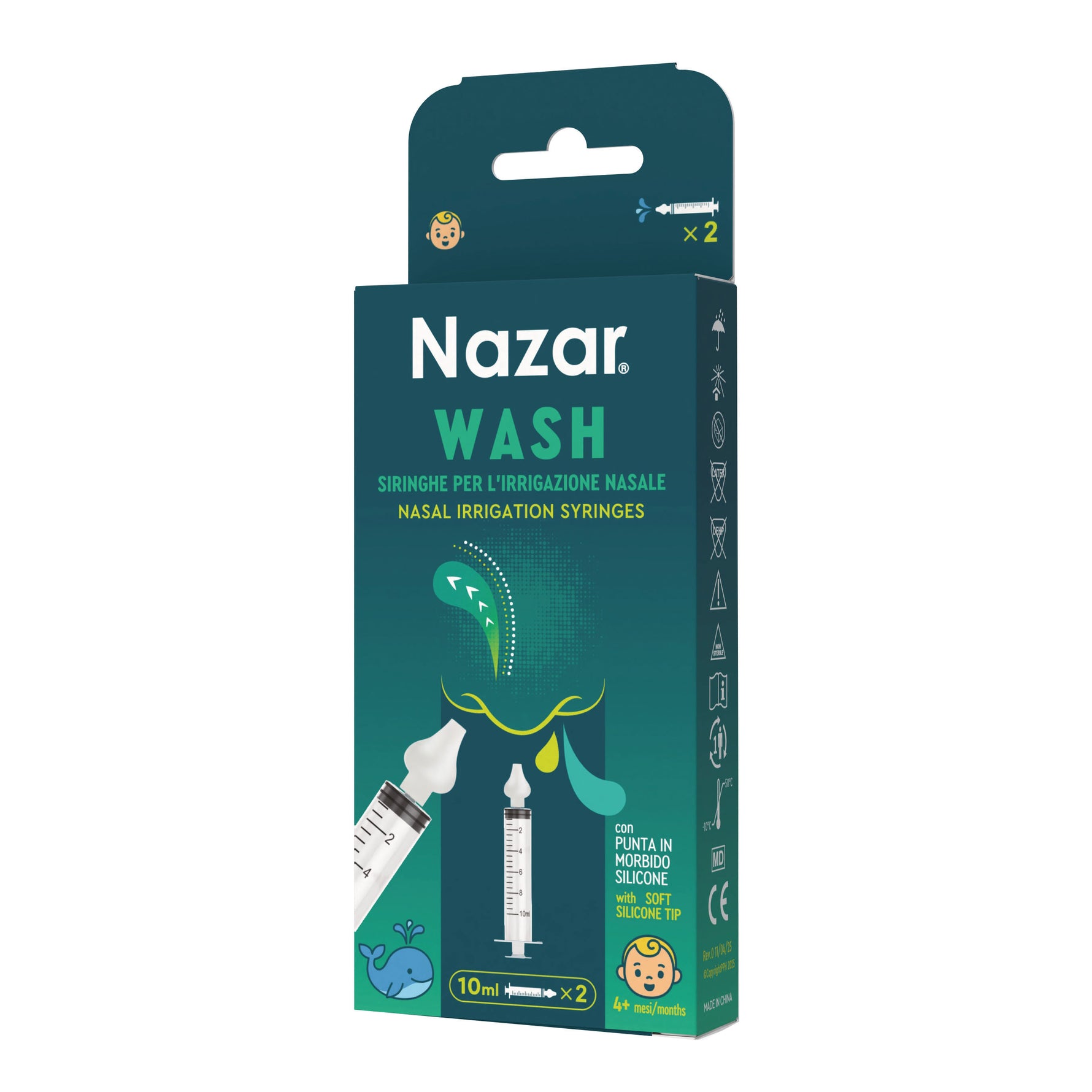 Nazar Wash Siringhe Per Irrigazione Nasale 2 Pezzi

