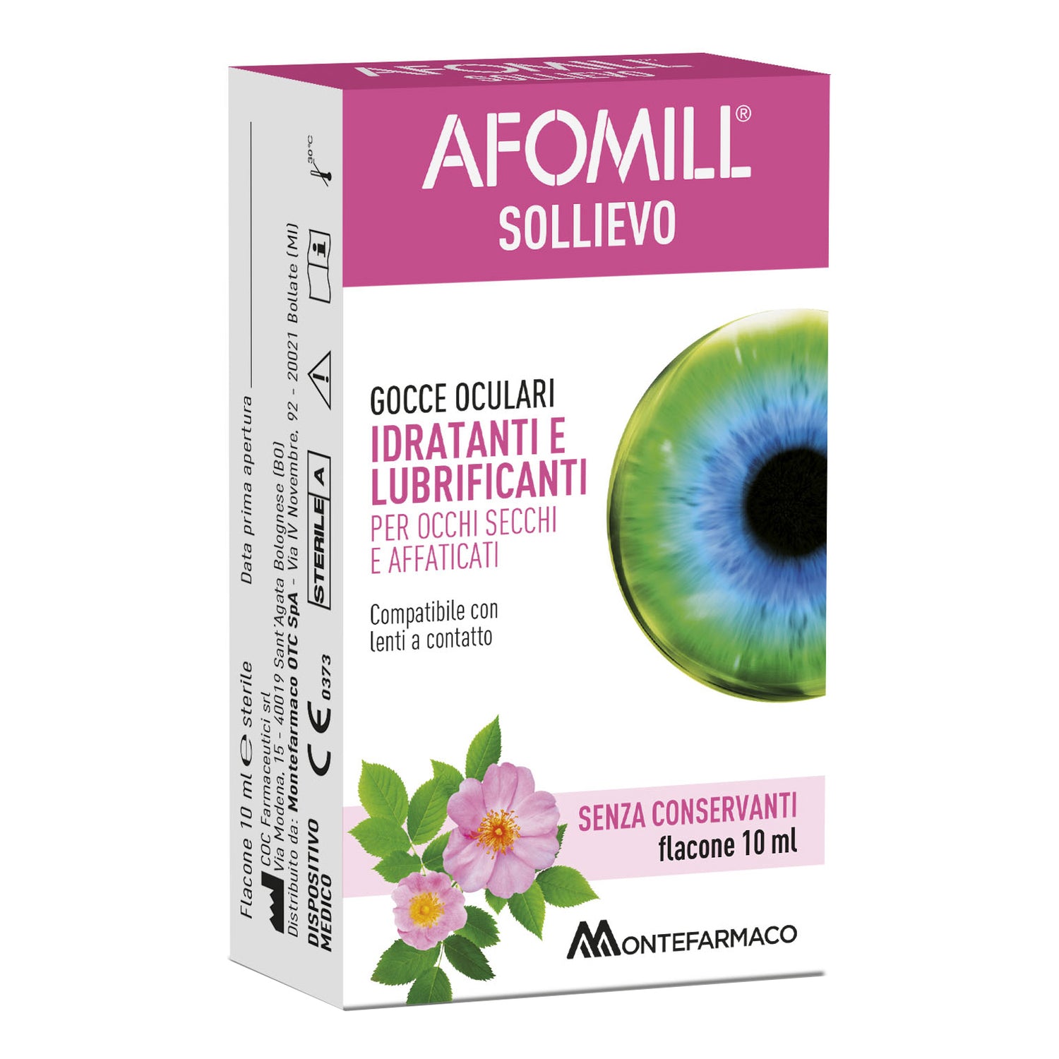 Afomill Sollievo Gocce Oculari Con Acido Ialuronico Lubrificanti E Rinfrescanti 10ml