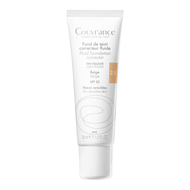 Avene Couvrance Fondotinta Correttore Fluido Effetto Vellutato 2.5 Beige 30 Ml