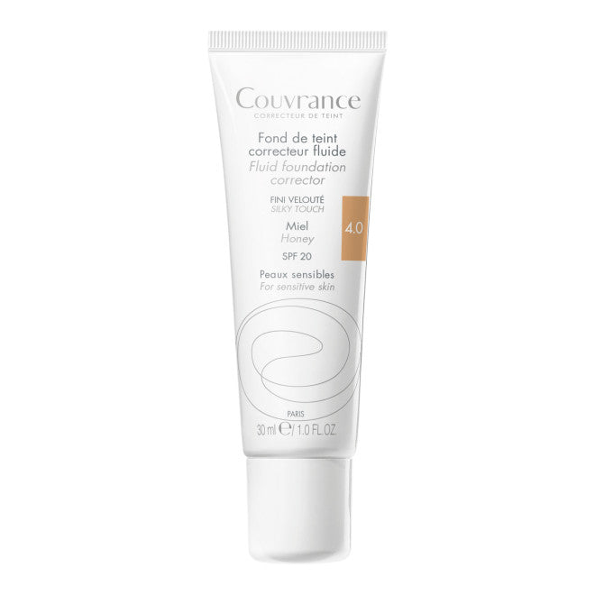 Avene Couvrance Fondotinta Correttore Fluido Effetto Vellutato 4.0 Miele 30ml  