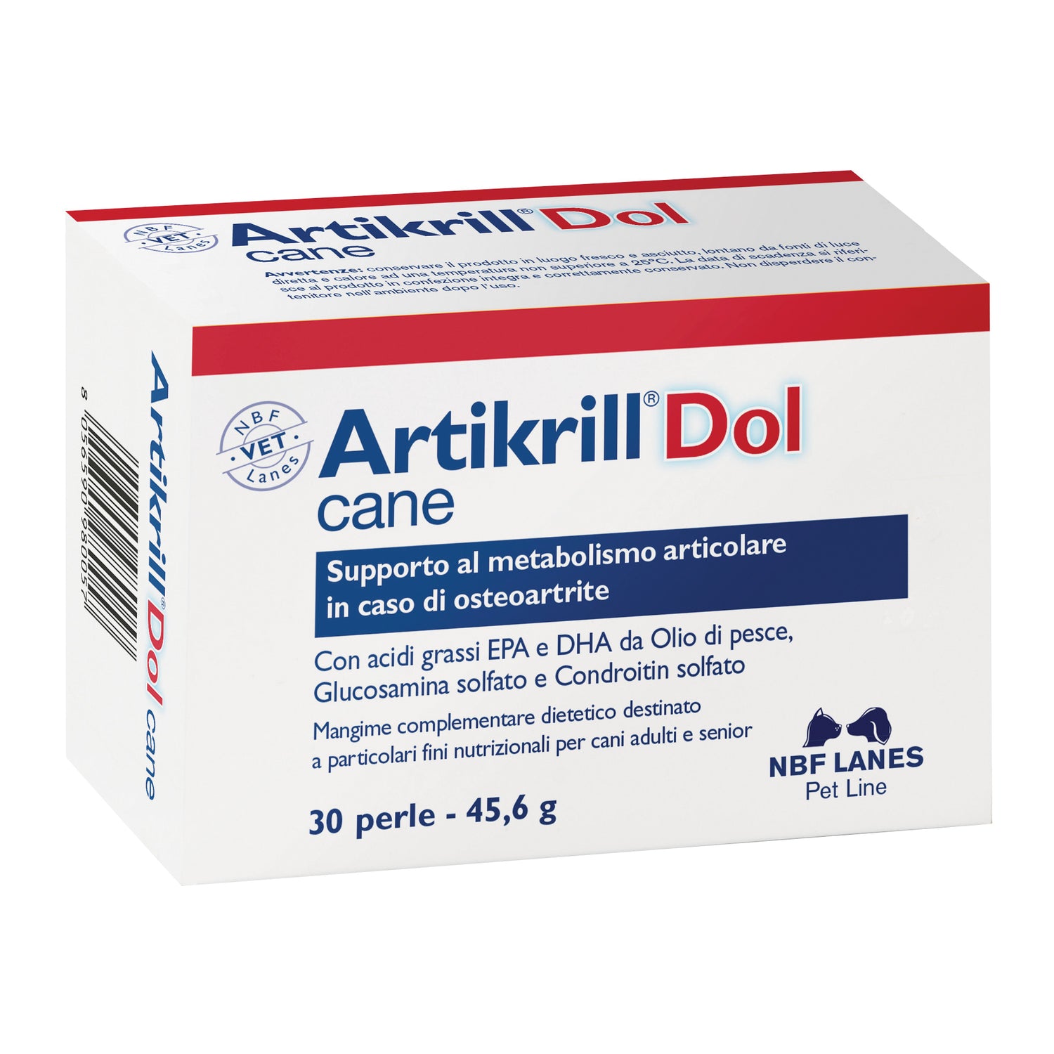 Artikrill Dol Cane | Mangime Complementare Omega-3 Articolazioni | 30 Perle