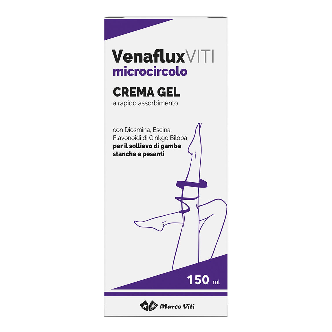 Marco Viti Venaflux Viti | Crema Gel Gambe Pesanti Rinfrescante | 150 ml