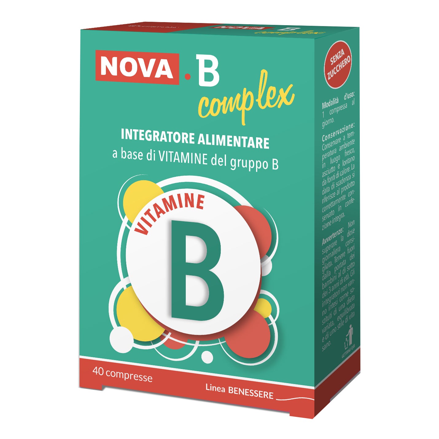 Nova B Complex Compresse | Vitamine Gruppo B Energia | 40 Compresse