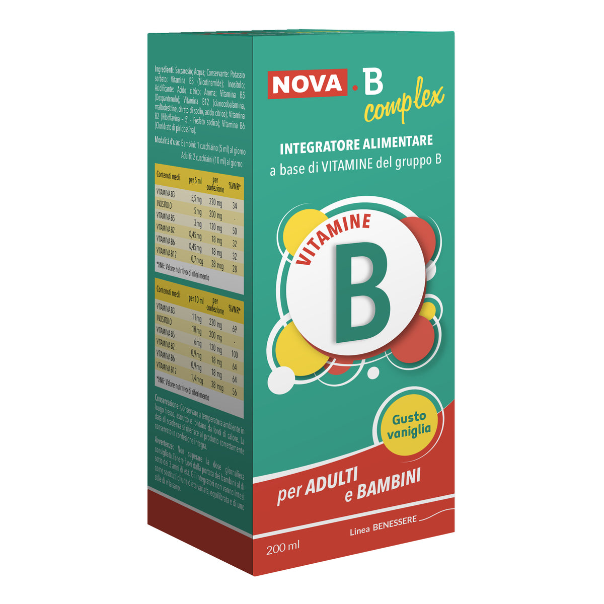 Nova B Complex Sciroppo | Vitamine Gruppo B Energia | 200ml  