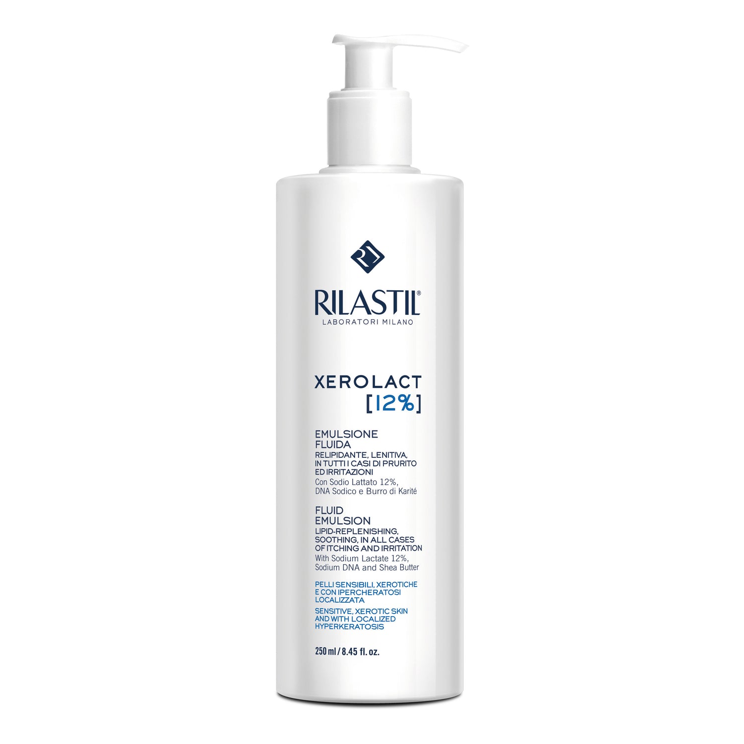 Rilastil Xerolact - Emulsione Fluida Sodio Lattato 12% - 400 ml