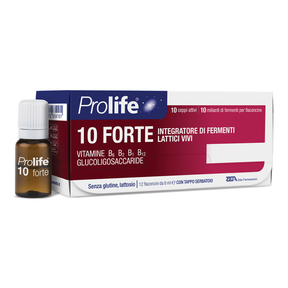 Prolife 10 Forte - Integratore Di Fermenti Lattici 12 Flaconcini 8ml