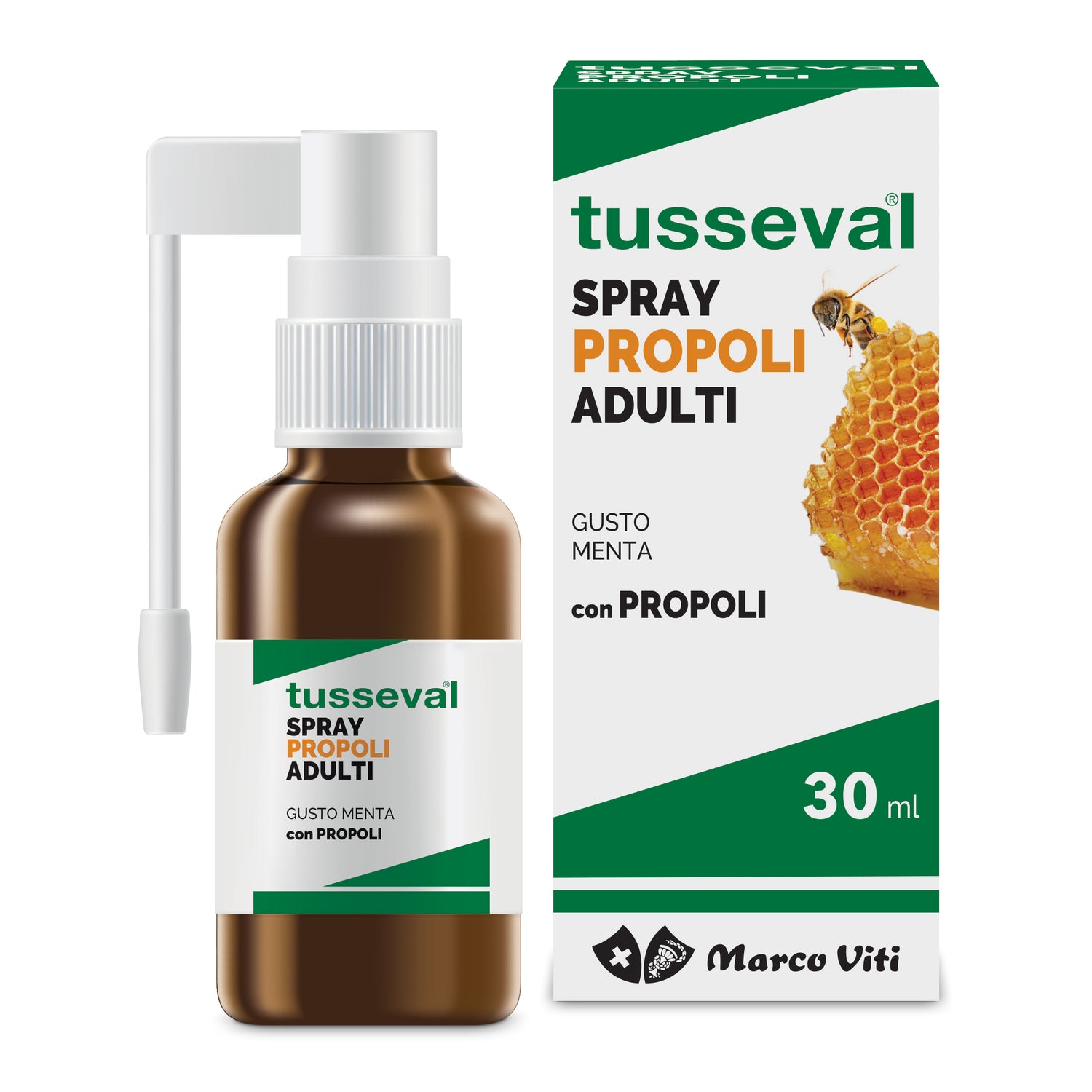 Tusseval Gola Adulti Propoli Gusto Menta Spray 30ml