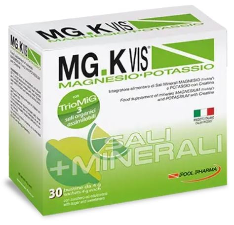 MG.K Vis Magnesio e Potassio Lemonade 30 bustine – Integratore per Energia e Reintegro Sali