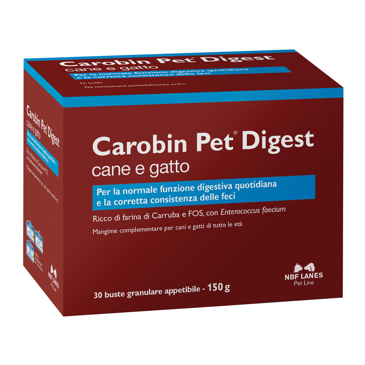 Carobin Pet Digest | Integratore Digestivo Cani Gatti | 30 Bustine  
