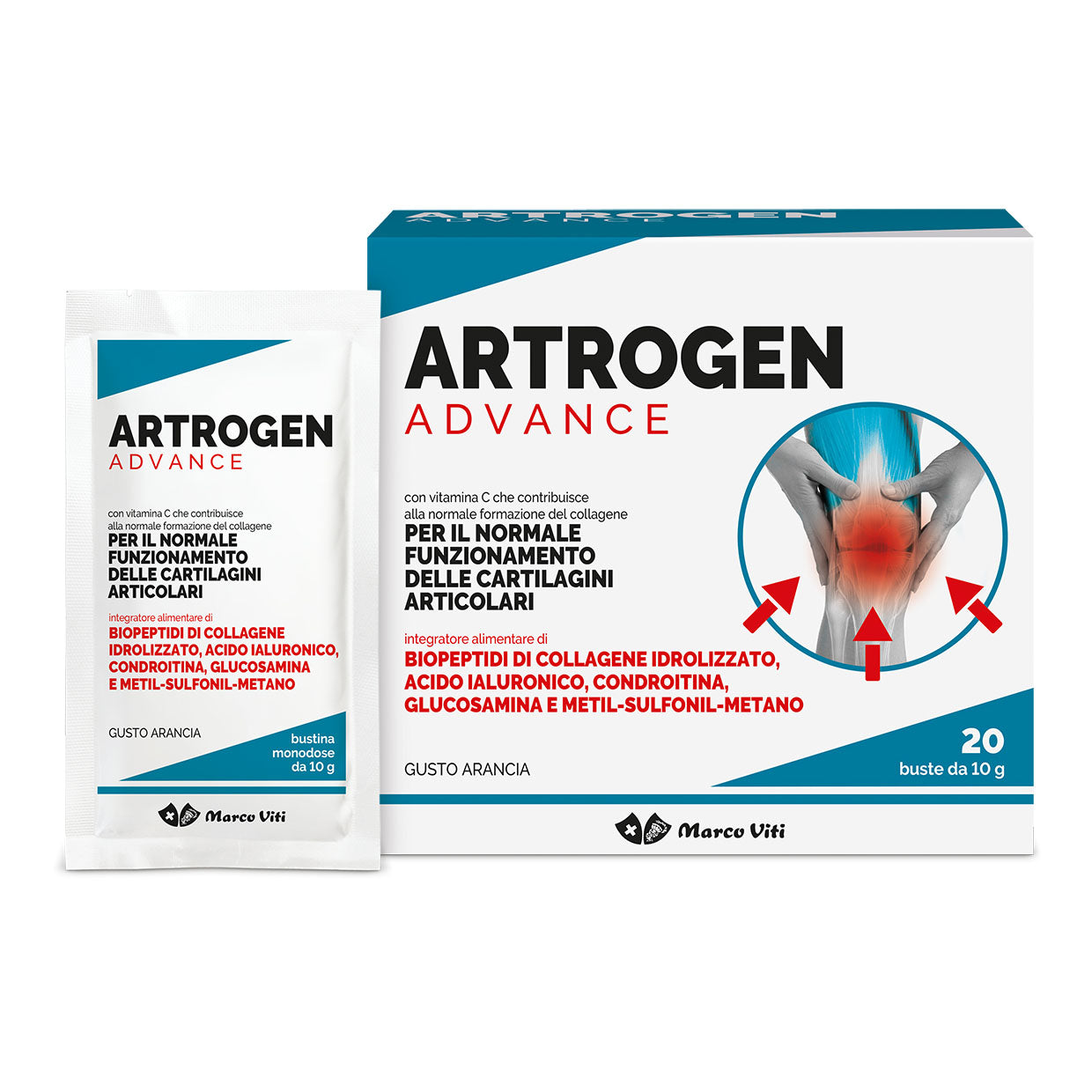 Marco Viti - Artrogen Advance Integratore Per Cartilagini E Articolazioni 20 Bustine 10g
