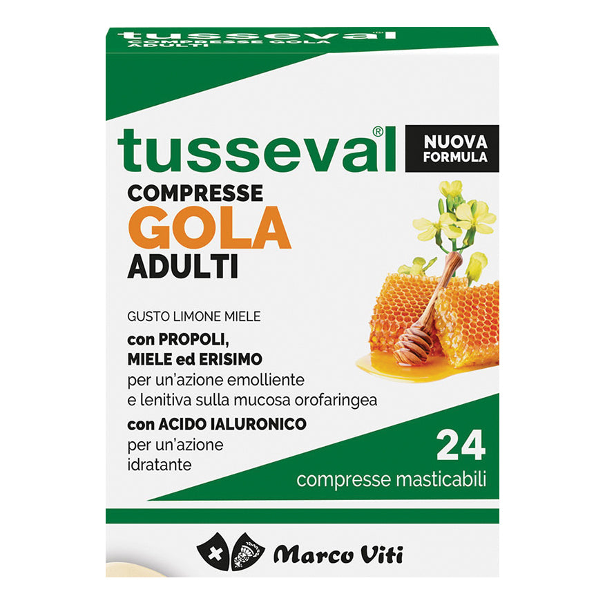 Tusseval Gola Adulti 24 Compresse Masticabili