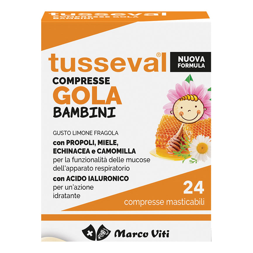 Tusseval Gola Bambini 24 Compresse Masticabili