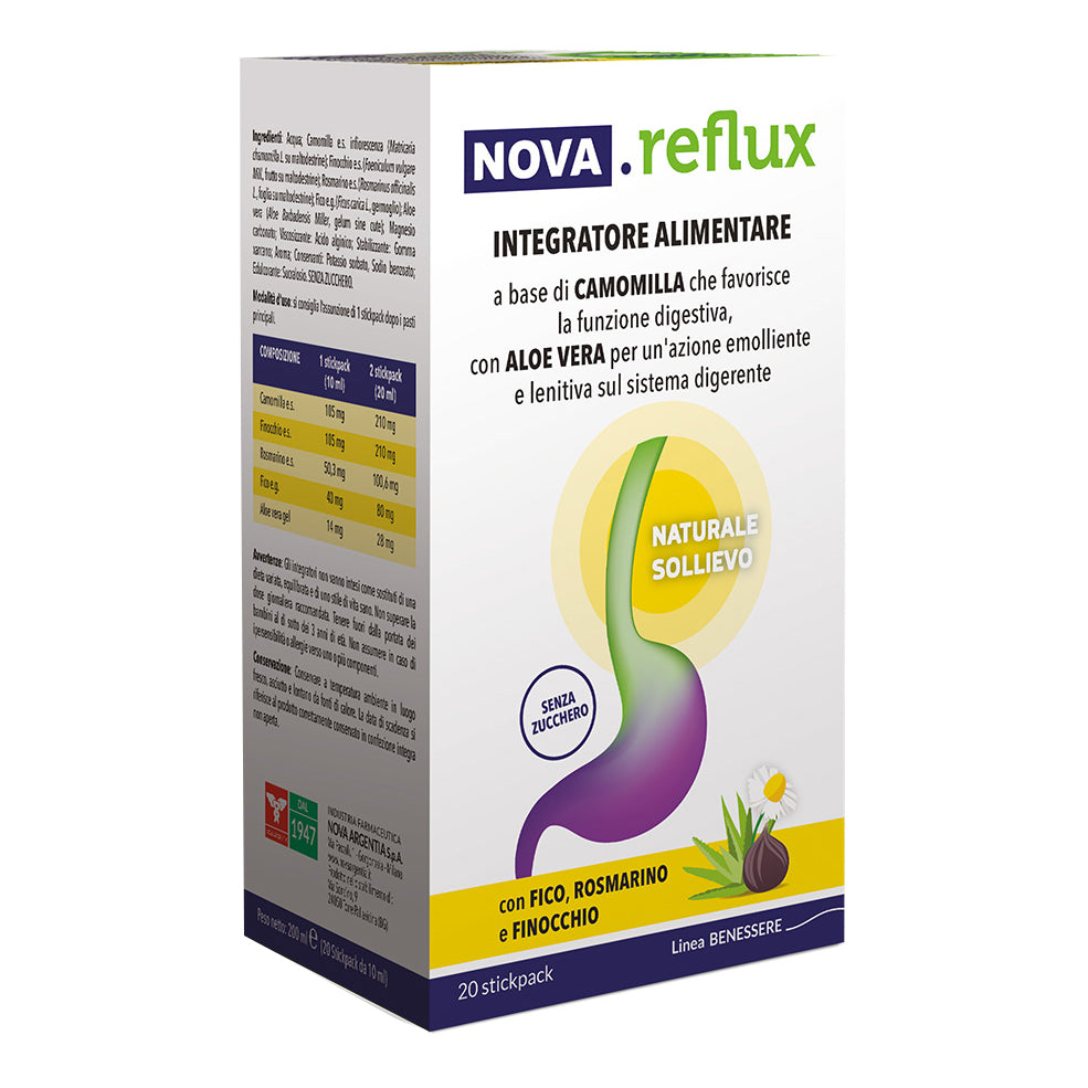 Nova Reflux | Camomilla Aloe Digestivo Reflusso | 20 Stickpack
