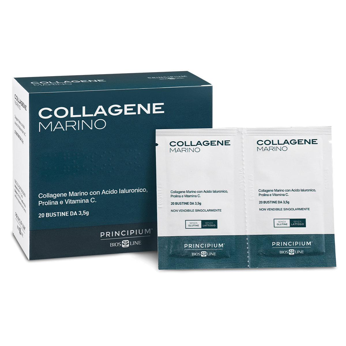 Principium Collagene Marino | NATICOL 5000 mg Bustine Pelle | 20 Bustine  