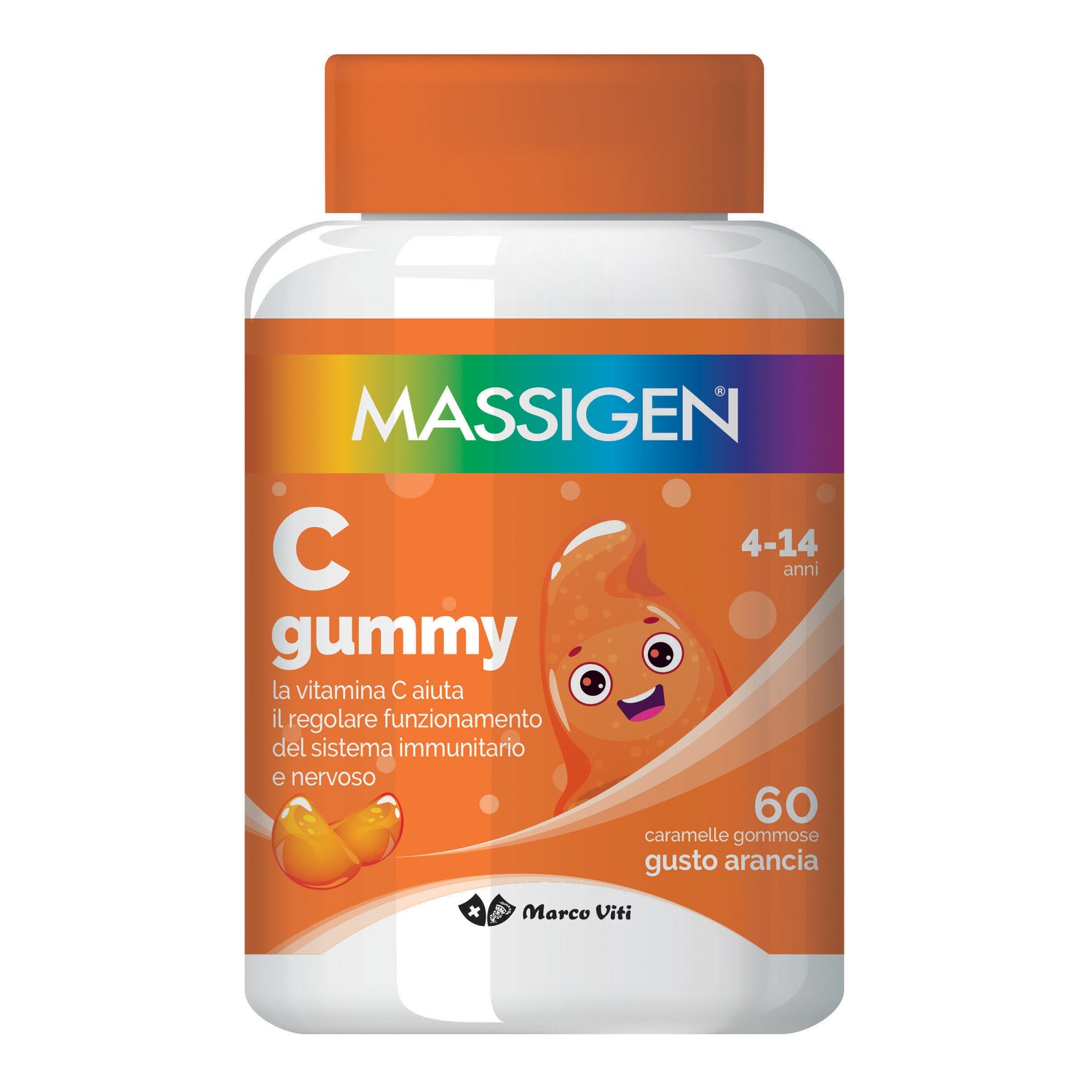 Massigen Vitamina C Gummy (4-14 Anni) 60 Caramelle Gommose