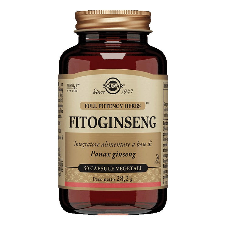 Solgar Fitoginseng | Ginseng Coreano Energia Adattogeno | 50 Capsule