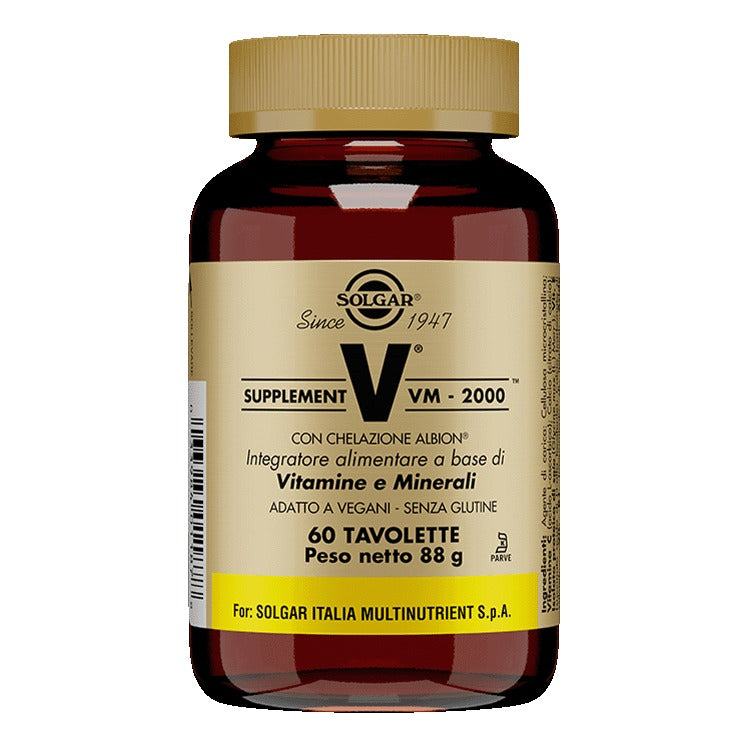 Solgar VM 2000 | Multivitaminico Multiminerale Vegano | 30 Tavolette
